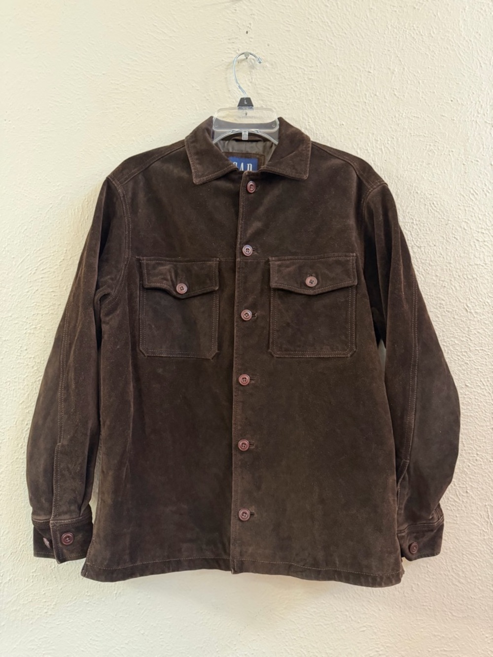 Gap dark brown suede vintage shirt jacket